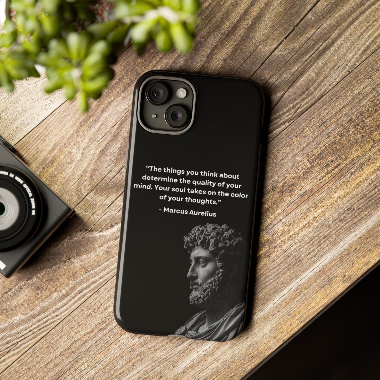 “Color of Thought” – Marcus Aurelius Quote Tough Phone Case