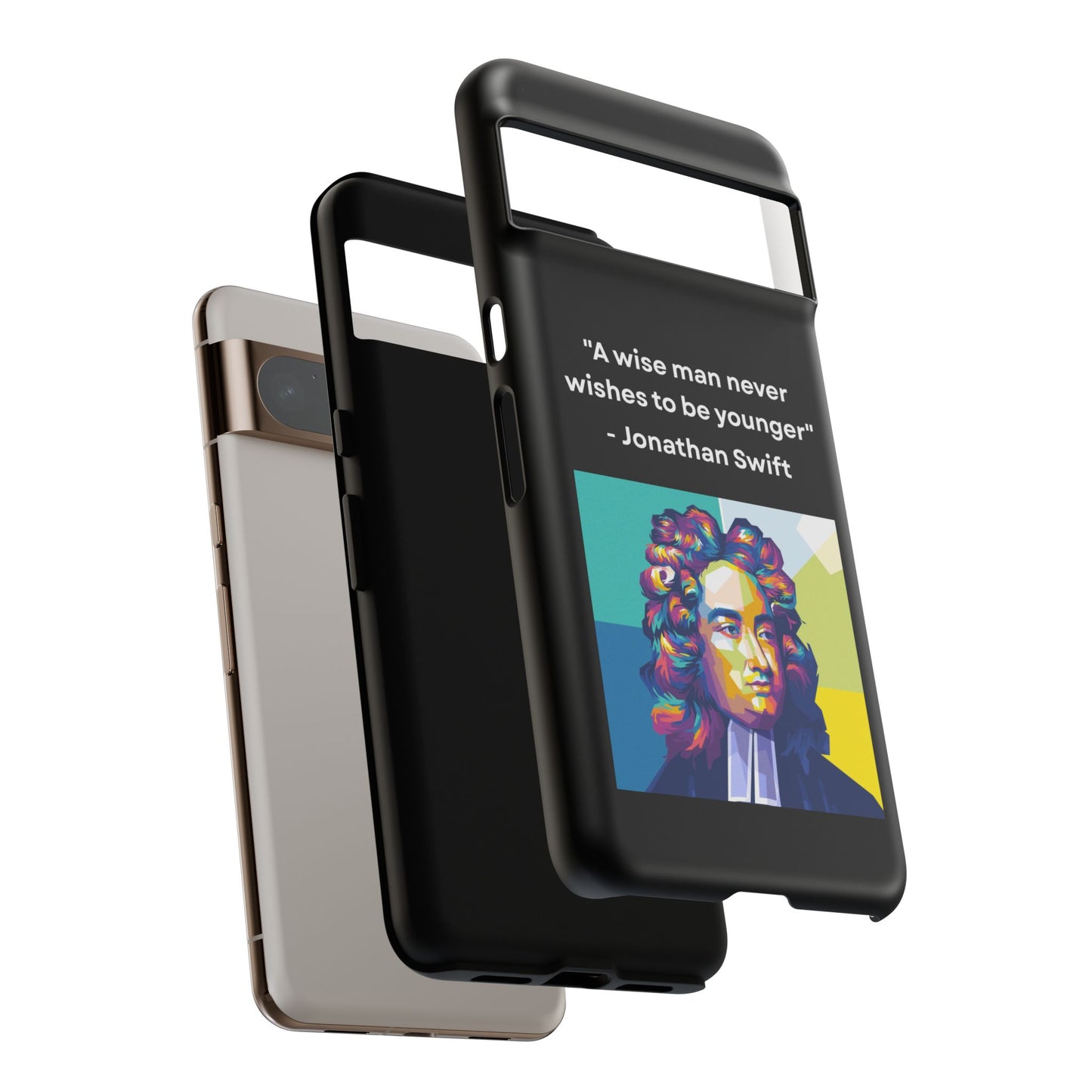 “Wisdom Over Youth” – Jonathan Swift Quote Tough Phone Case