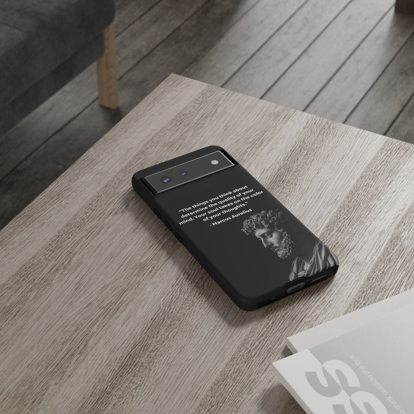 “Color of Thought” – Marcus Aurelius Quote Tough Phone Case