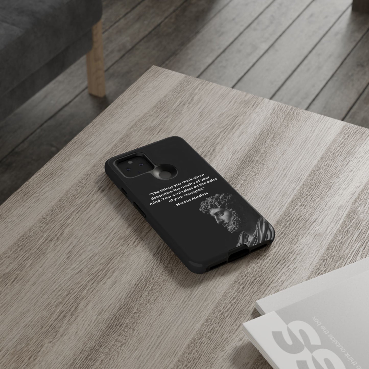 “Color of Thought” – Marcus Aurelius Quote Tough Phone Case