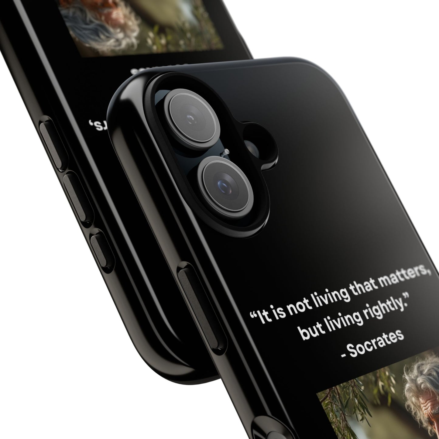 “Living Rightly” – Socrates Quote Tough Phone Case