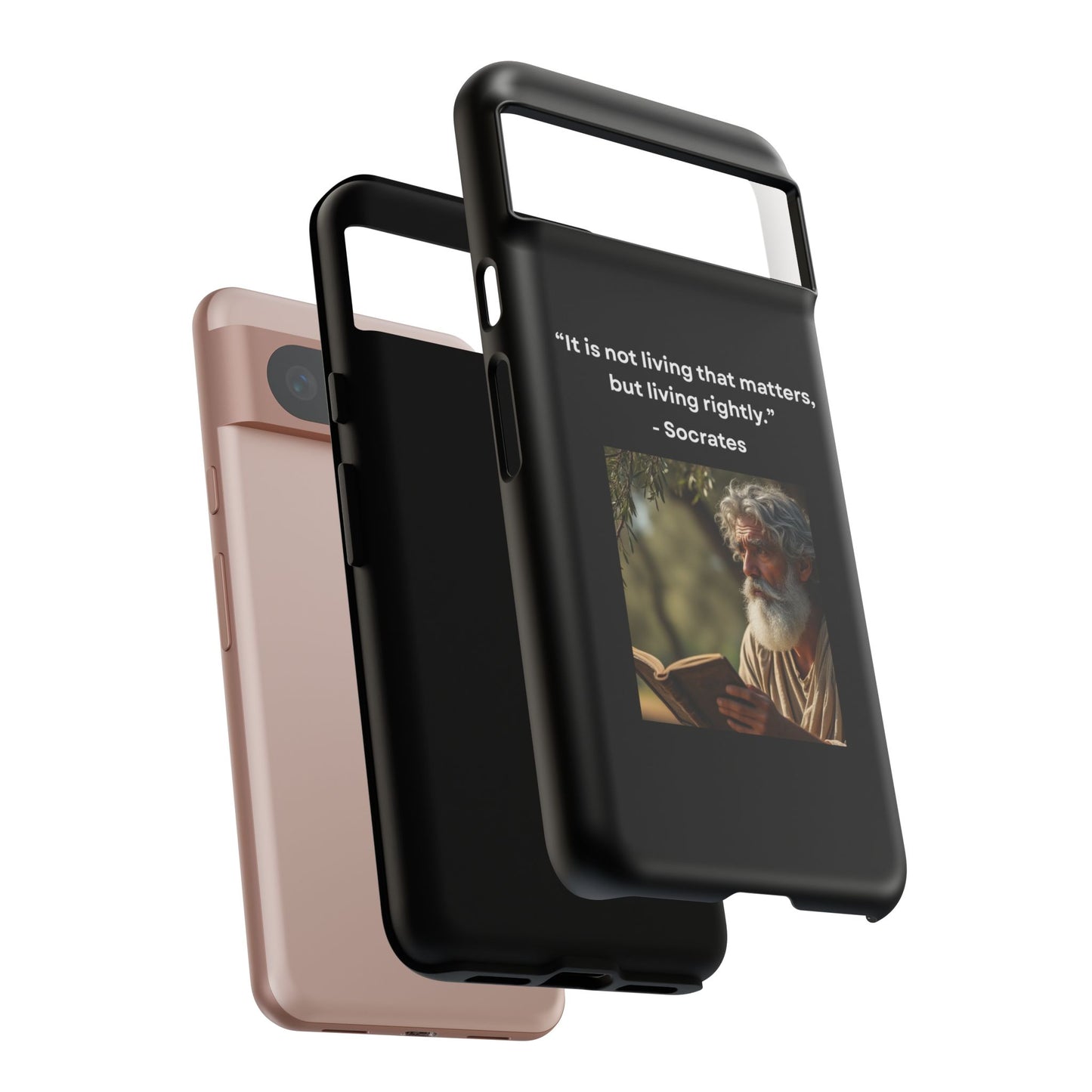 “Living Rightly” – Socrates Quote Tough Phone Case