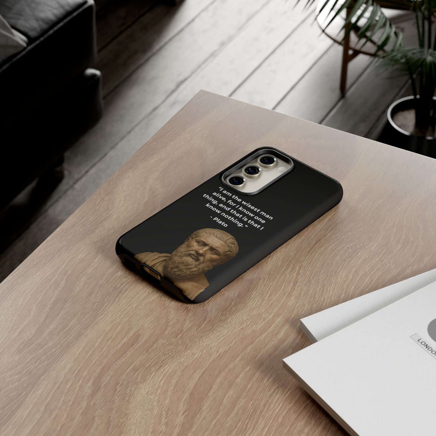 "Know Nothing, Own Wisdom" – Plato Tough Phone Case