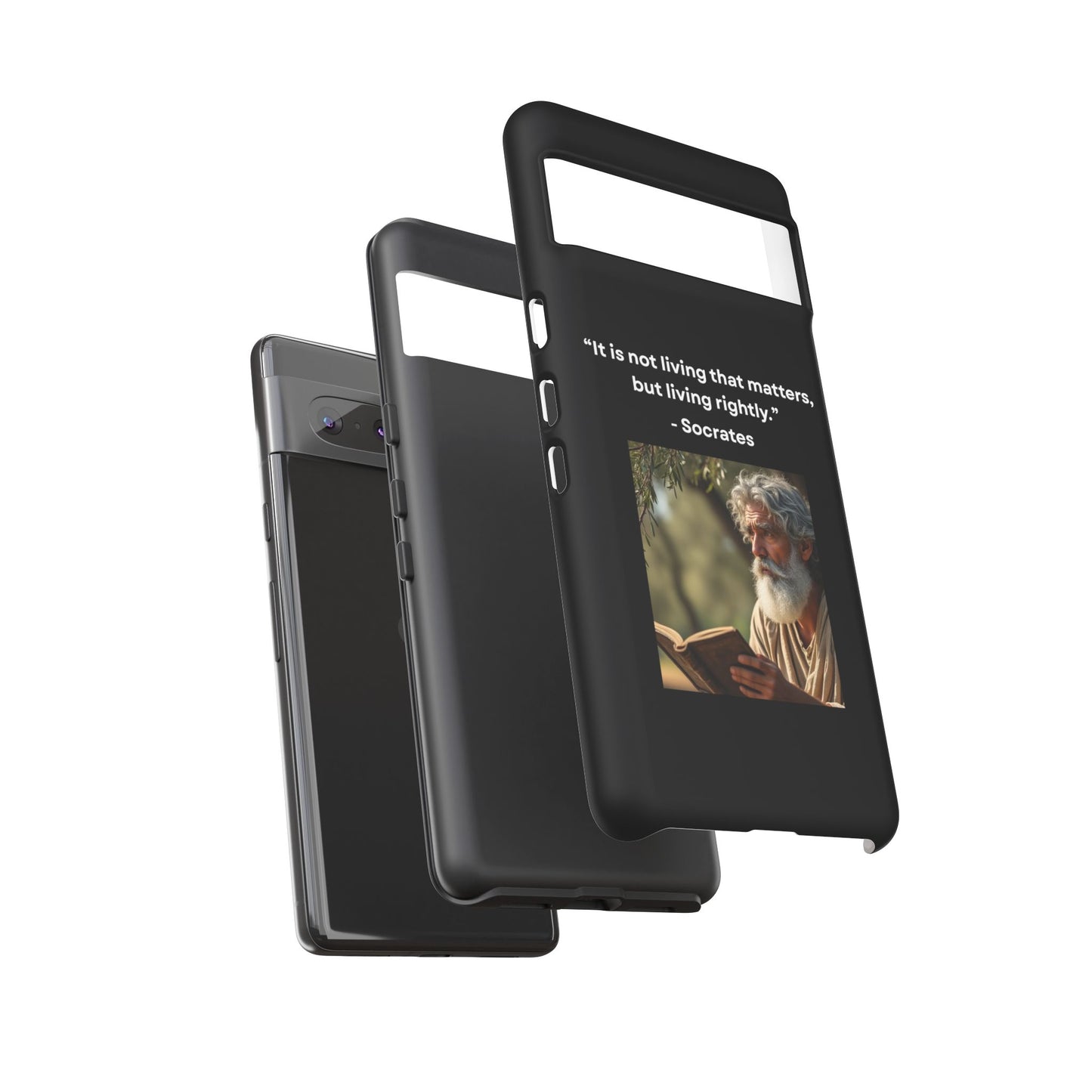 “Living Rightly” – Socrates Quote Tough Phone Case