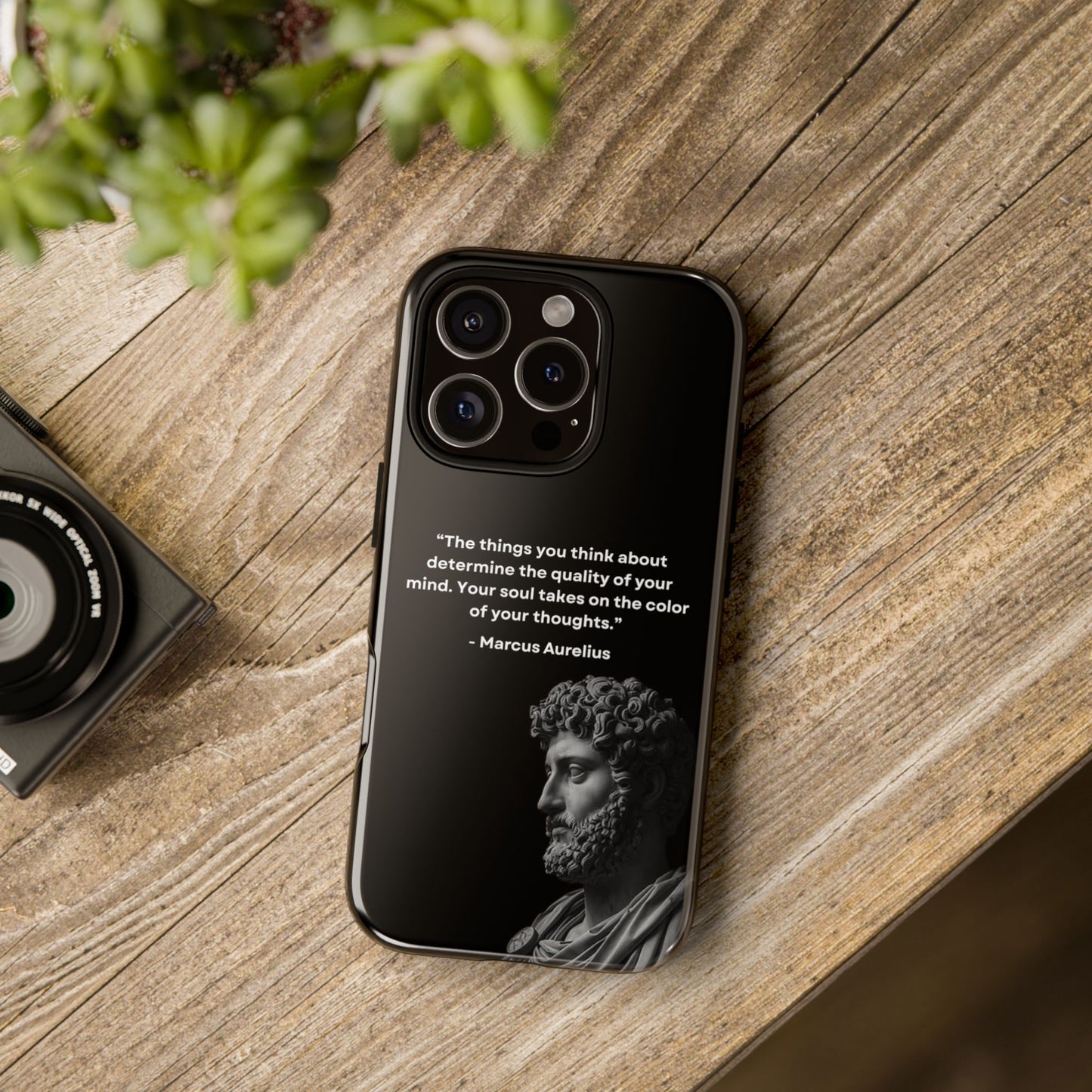 “Color of Thought” – Marcus Aurelius Quote Tough Phone Case