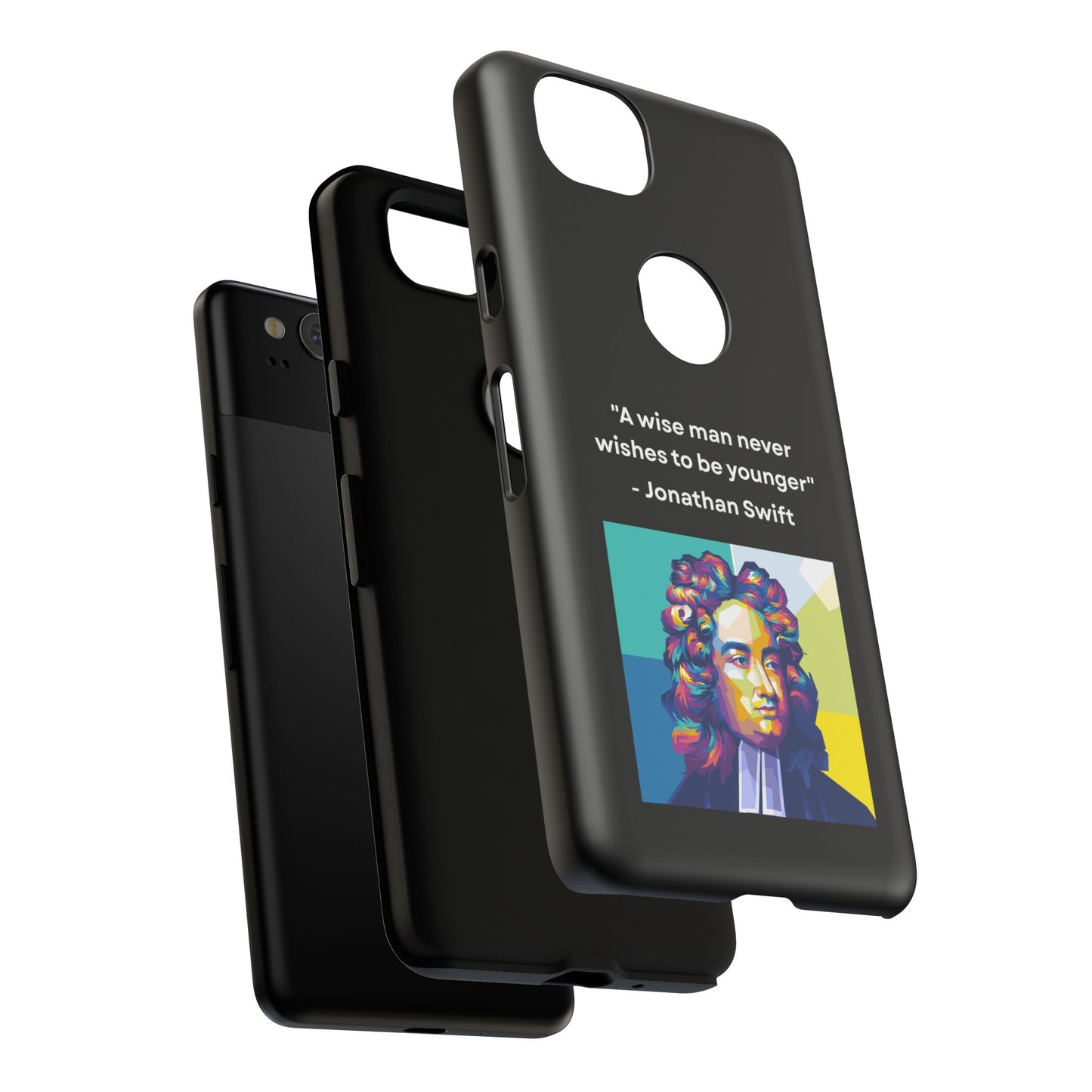 “Wisdom Over Youth” – Jonathan Swift Quote Tough Phone Case
