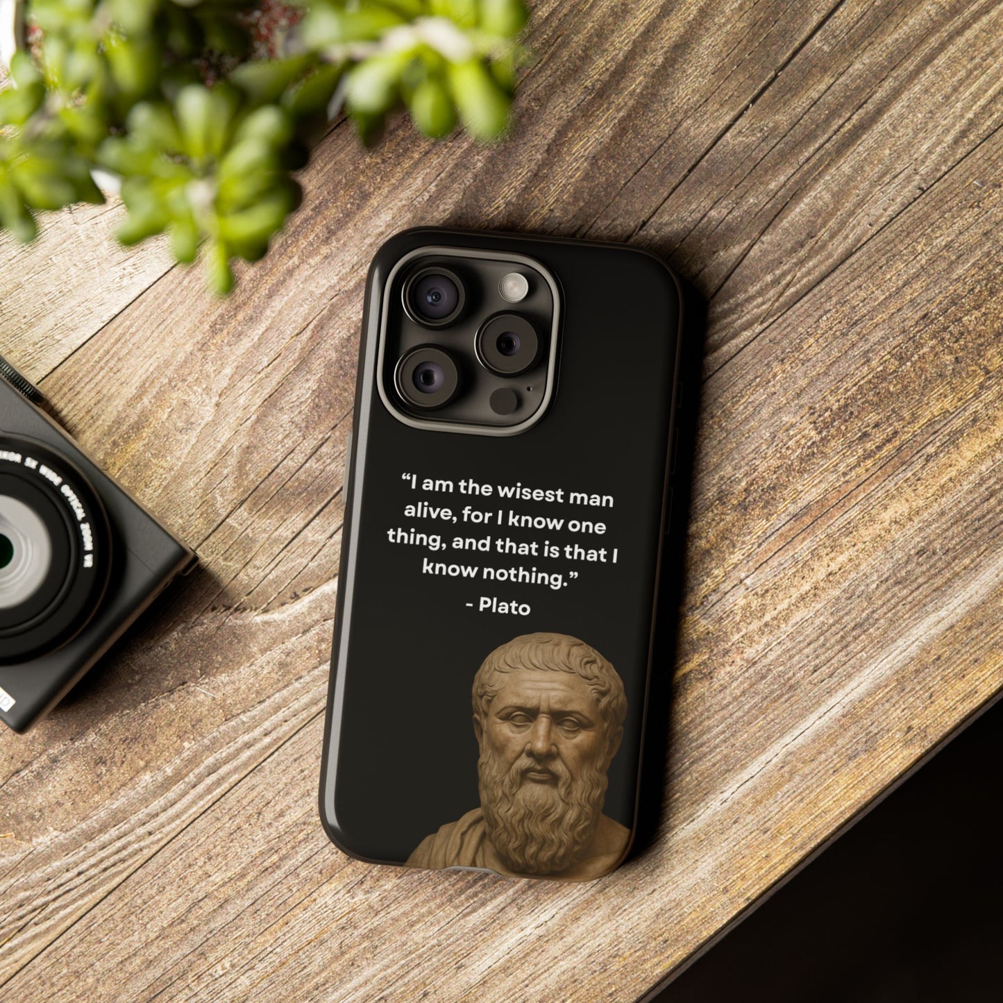 "Know Nothing, Own Wisdom" – Plato Tough Phone Case