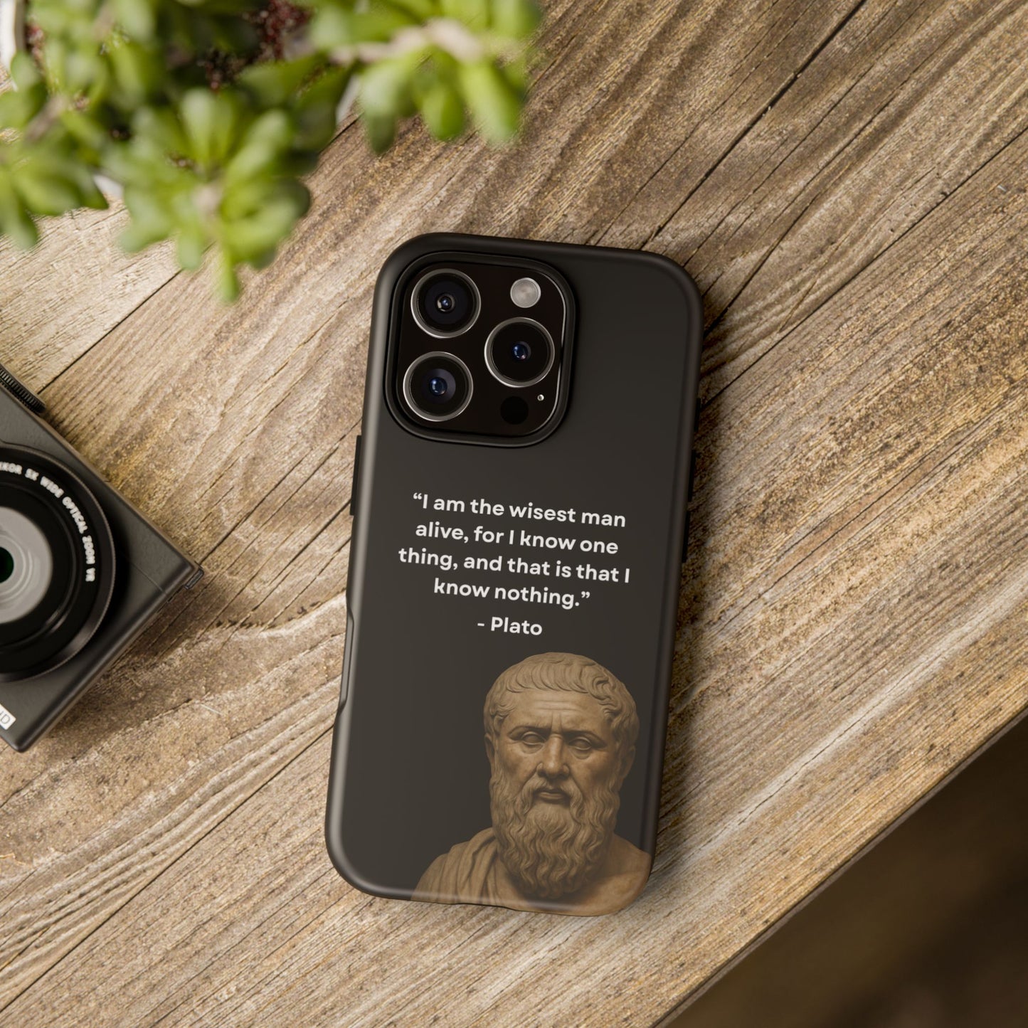 "Know Nothing, Own Wisdom" – Plato Tough Phone Case