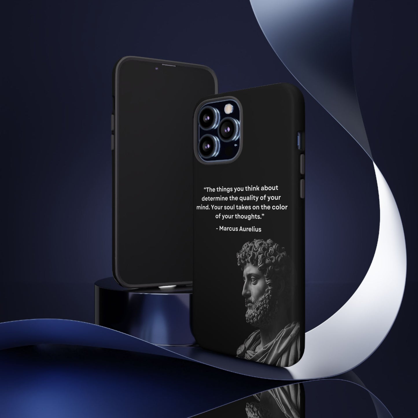 “Color of Thought” – Marcus Aurelius Quote Tough Phone Case