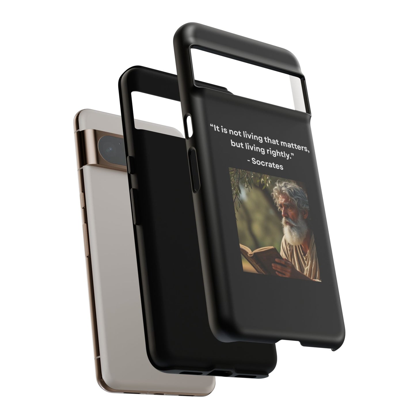 “Living Rightly” – Socrates Quote Tough Phone Case