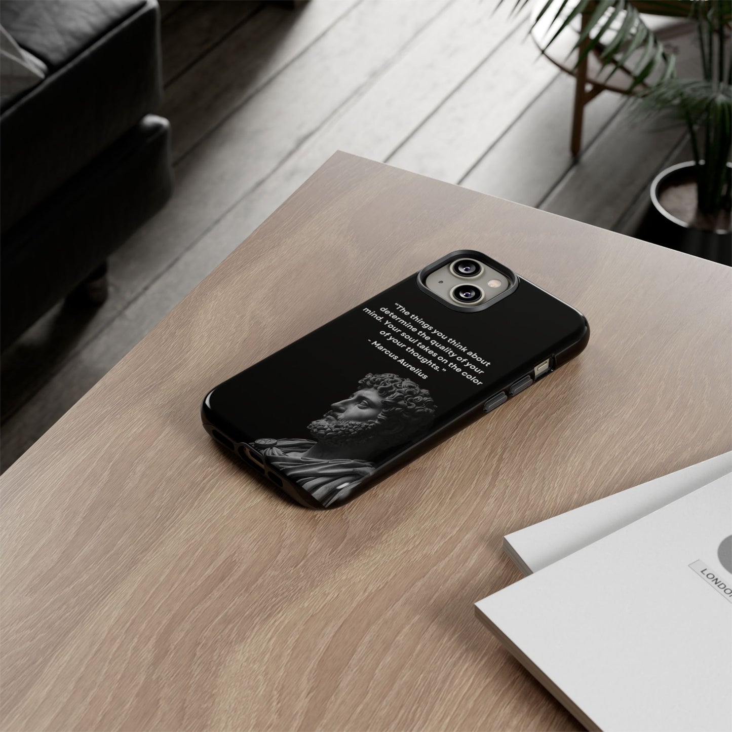 “Color of Thought” – Marcus Aurelius Quote Tough Phone Case