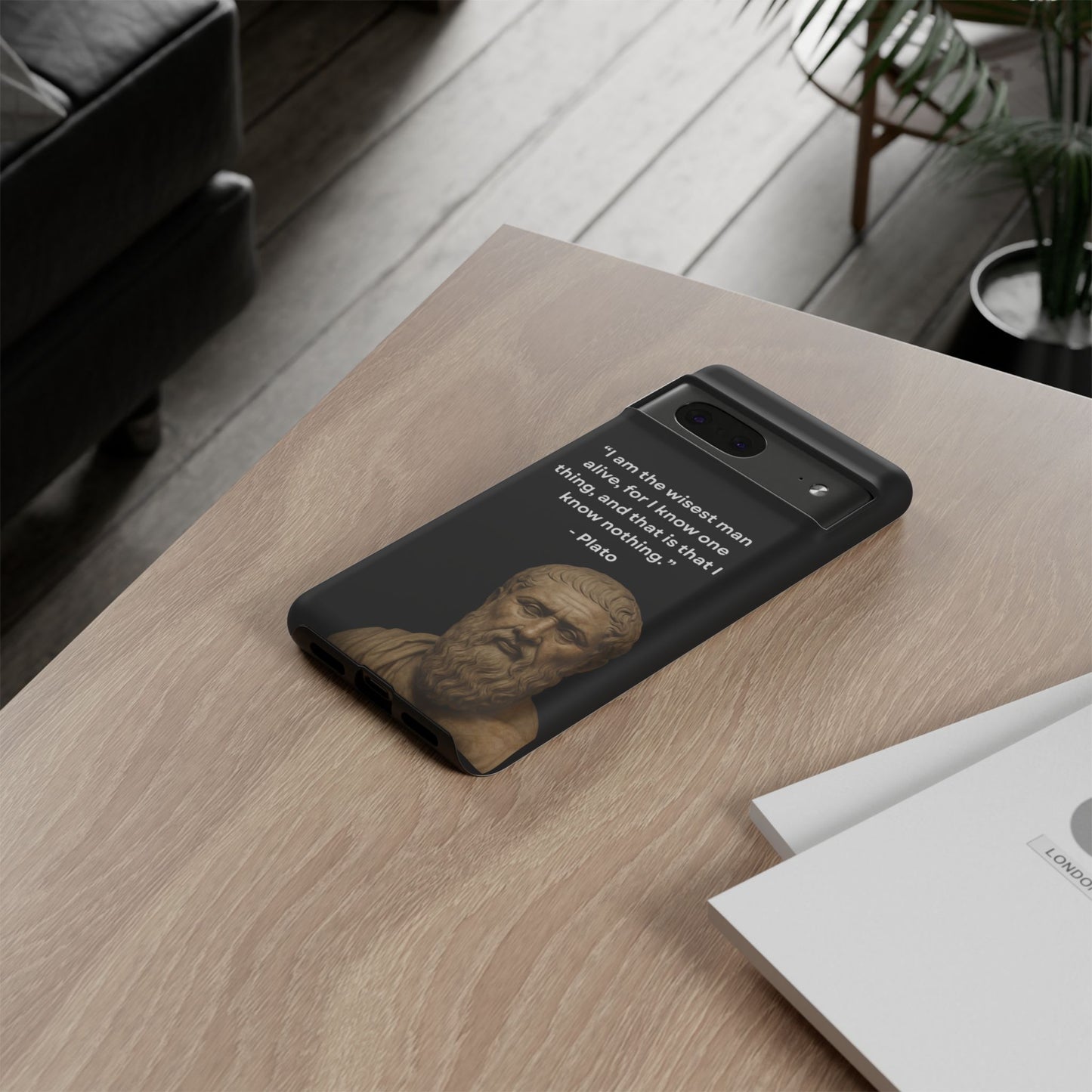 "Know Nothing, Own Wisdom" – Plato Tough Phone Case