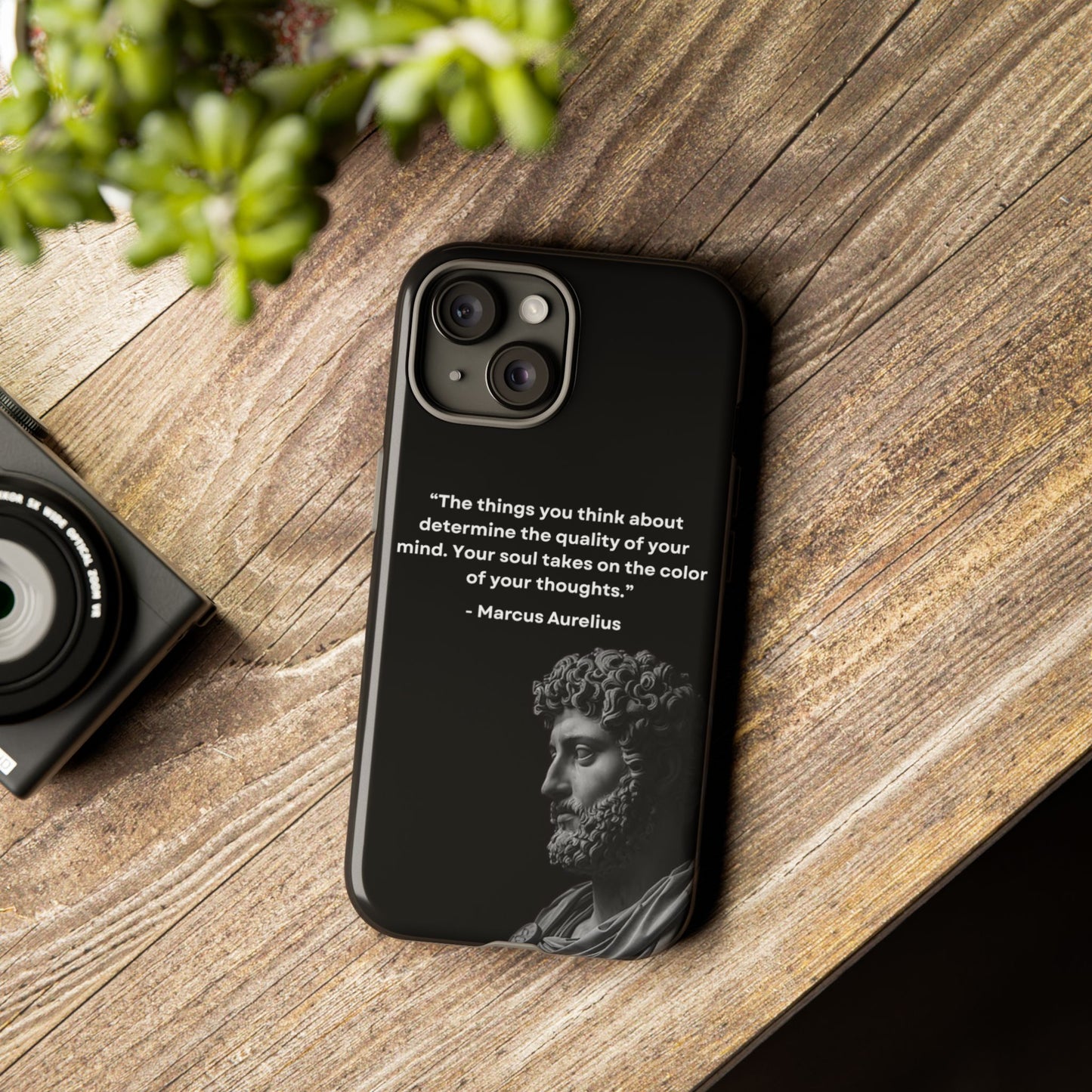 “Color of Thought” – Marcus Aurelius Quote Tough Phone Case