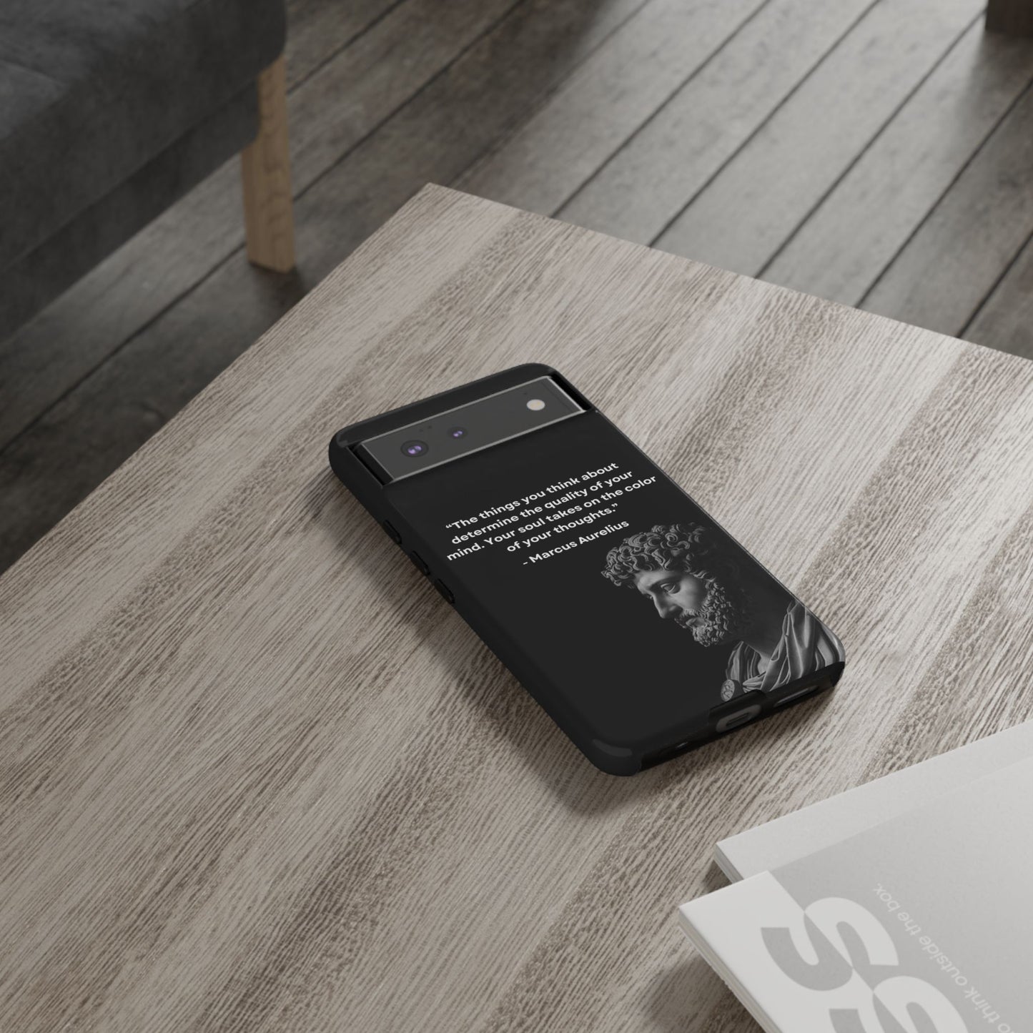 “Color of Thought” – Marcus Aurelius Quote Tough Phone Case