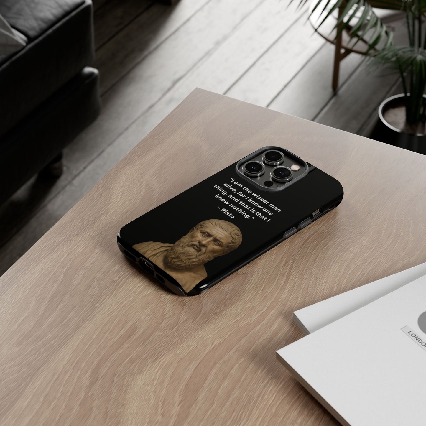 "Know Nothing, Own Wisdom" – Plato Tough Phone Case