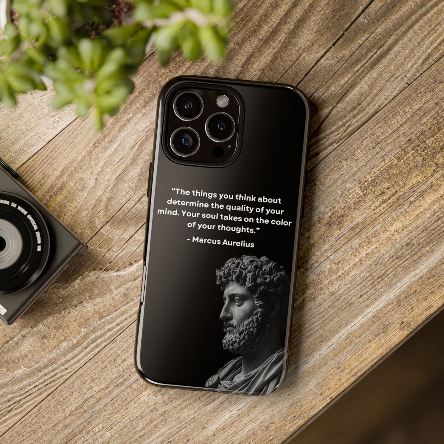 “Color of Thought” – Marcus Aurelius Quote Tough Phone Case