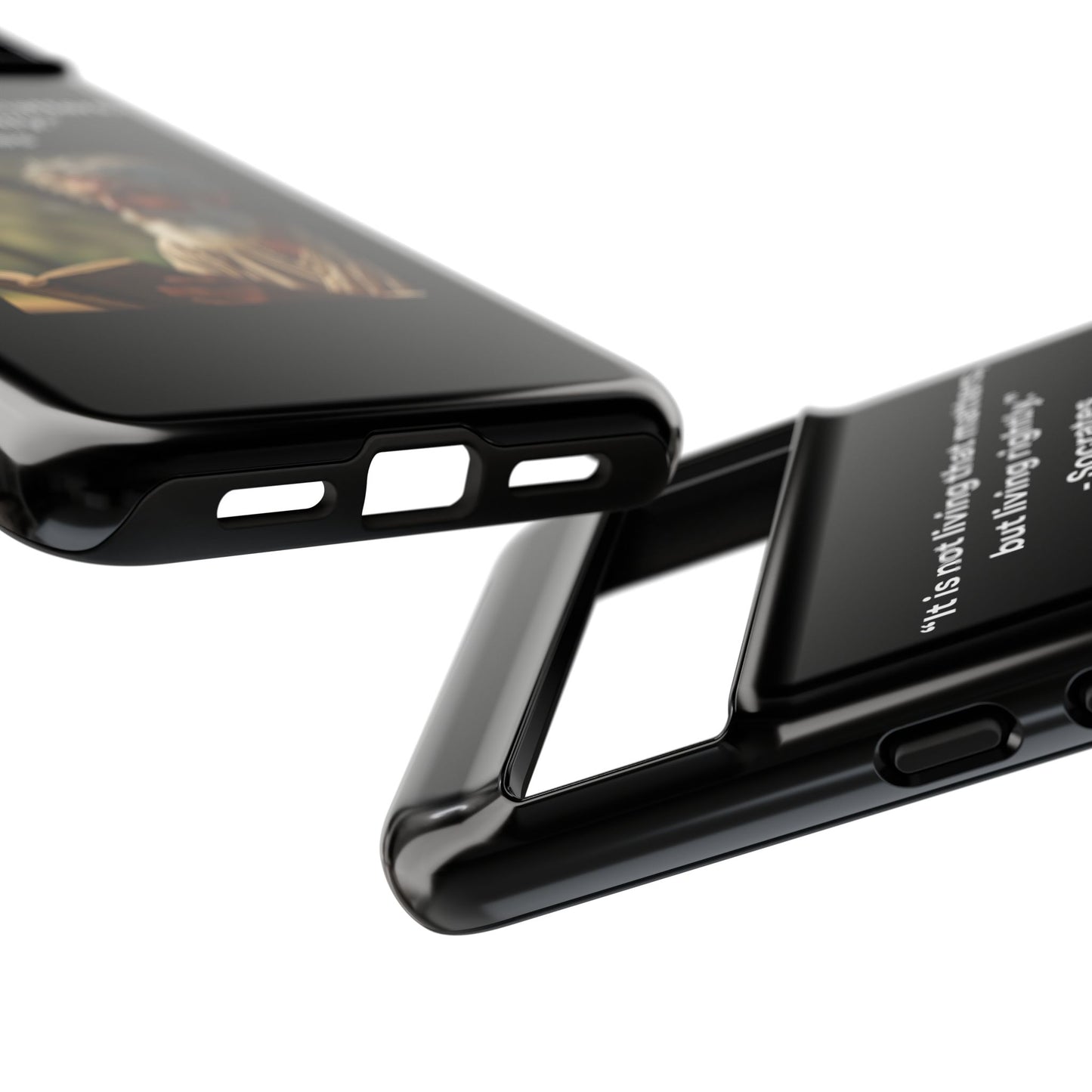 “Living Rightly” – Socrates Quote Tough Phone Case