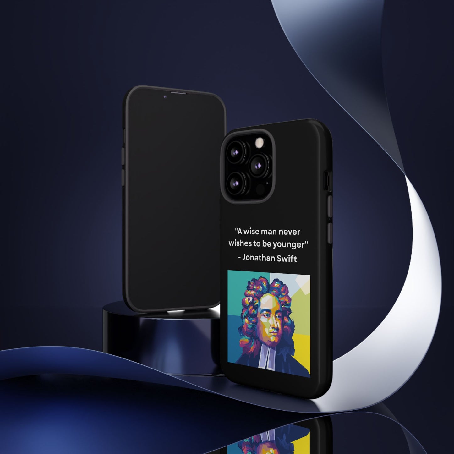 “Wisdom Over Youth” – Jonathan Swift Quote Tough Phone Case
