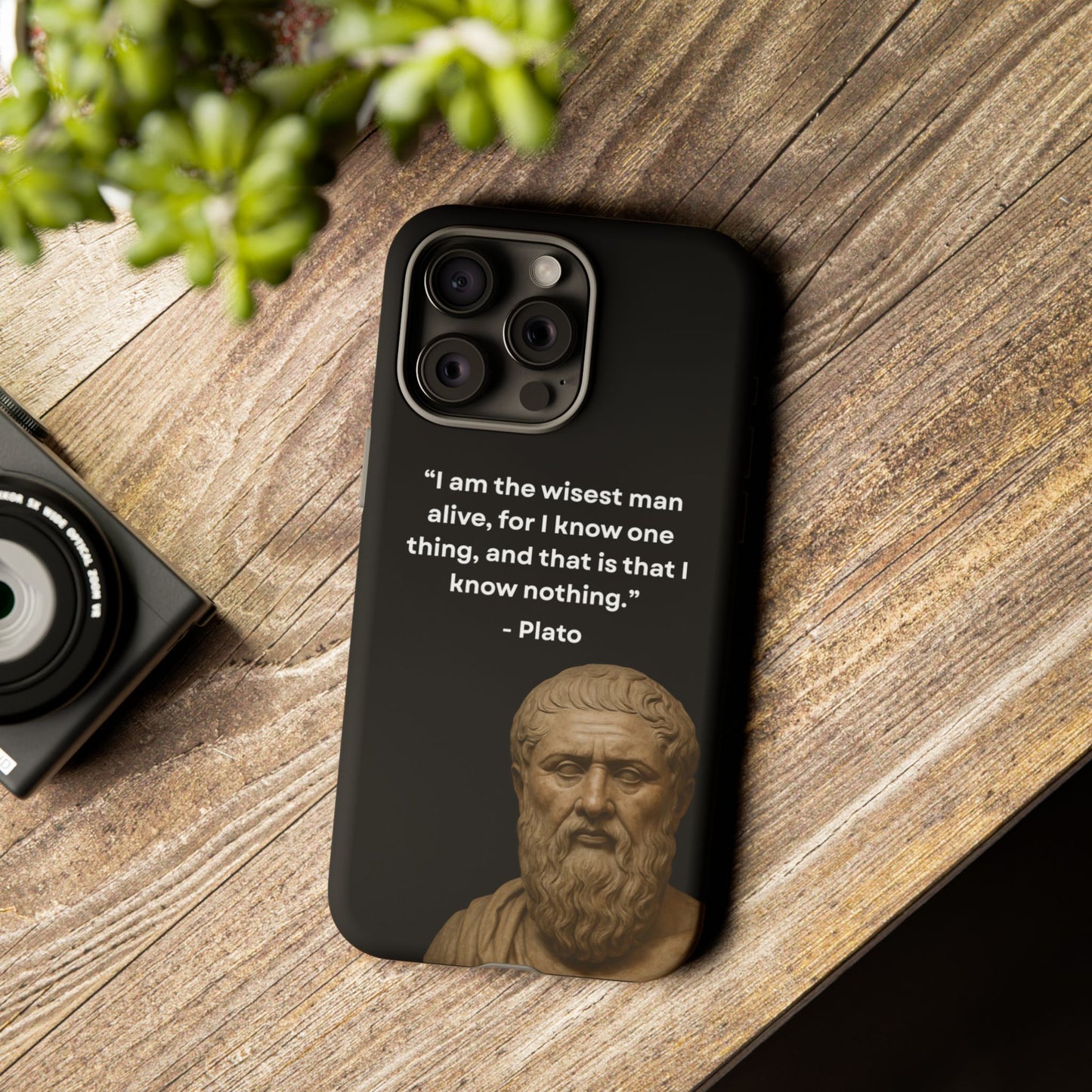 "Know Nothing, Own Wisdom" – Plato Tough Phone Case