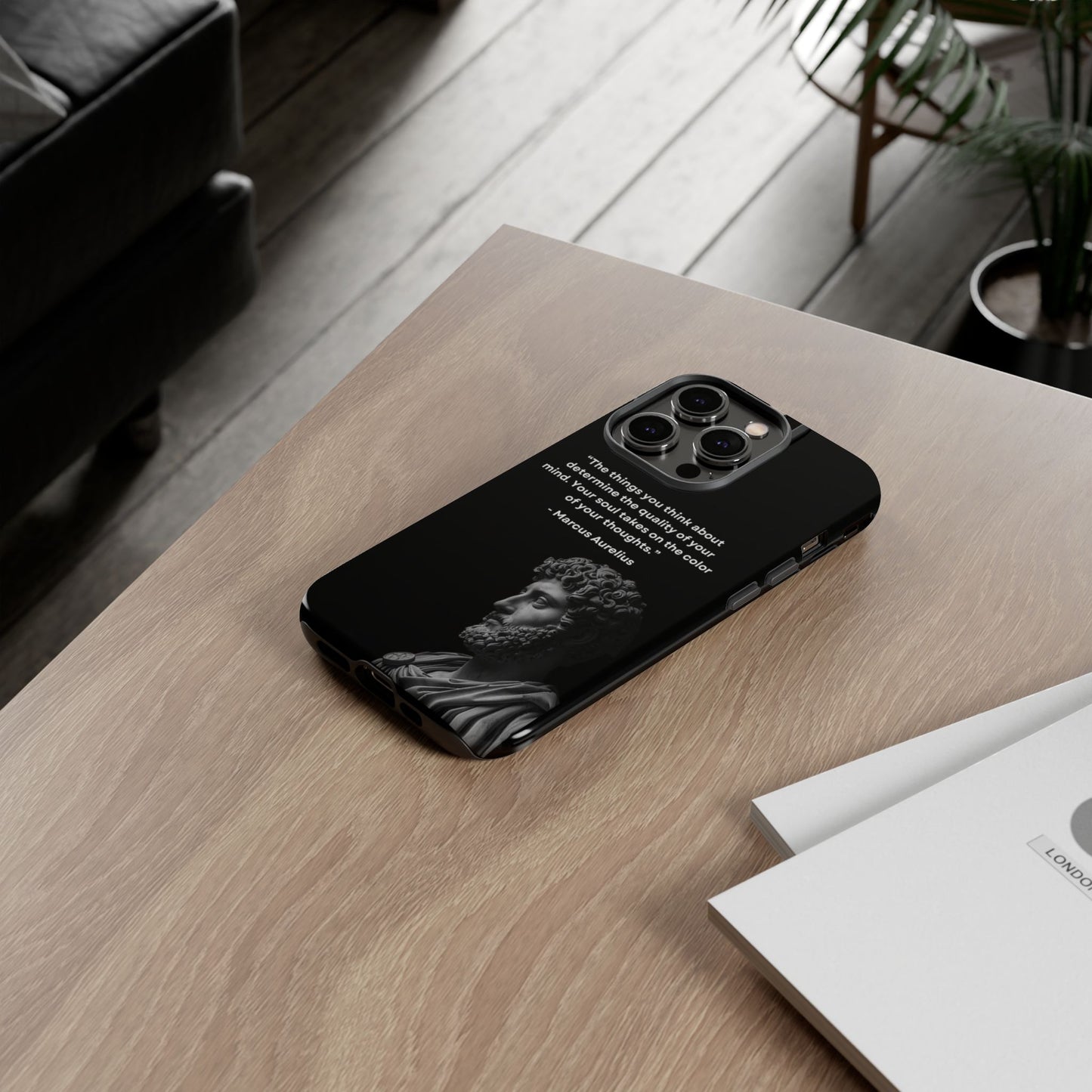 “Color of Thought” – Marcus Aurelius Quote Tough Phone Case