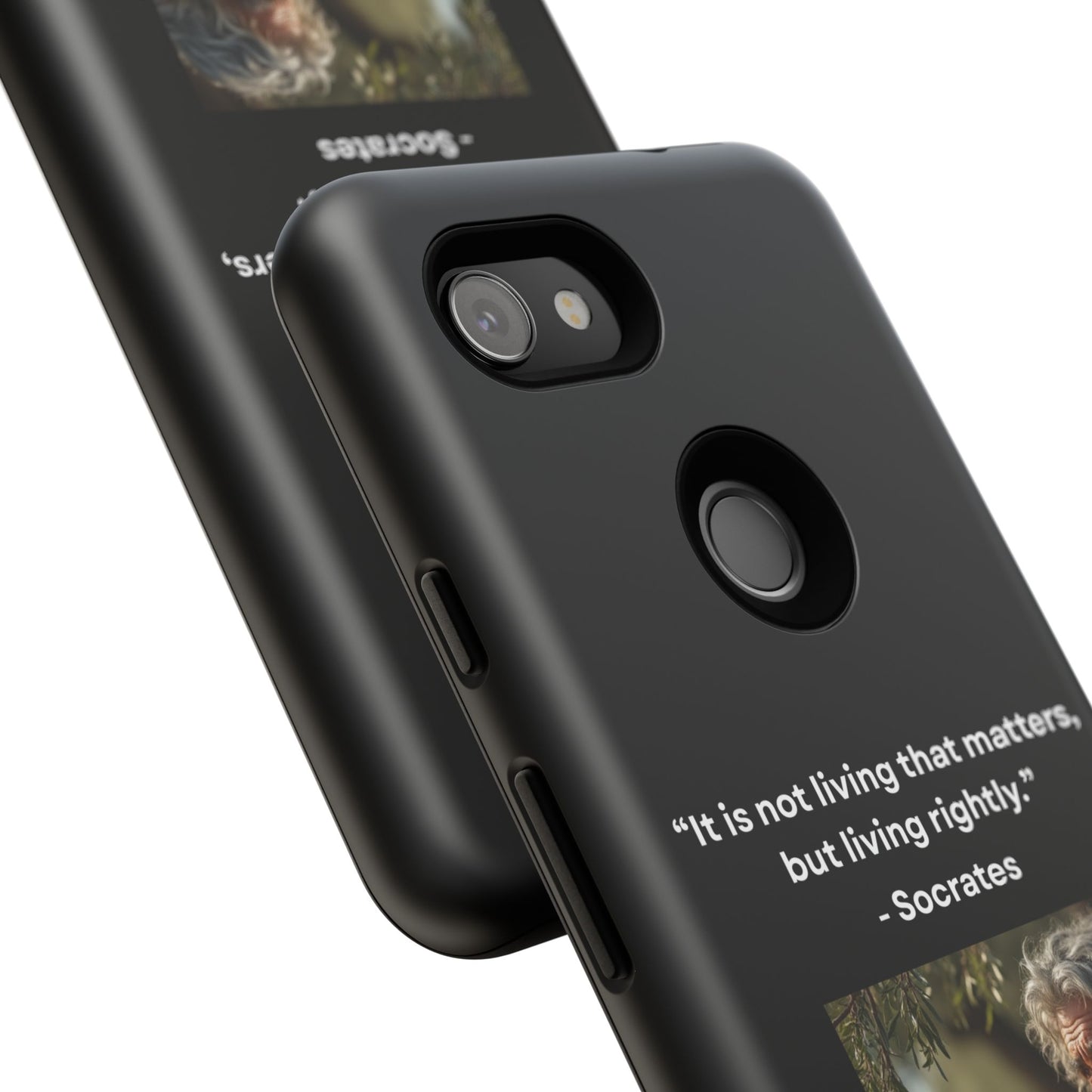 “Living Rightly” – Socrates Quote Tough Phone Case