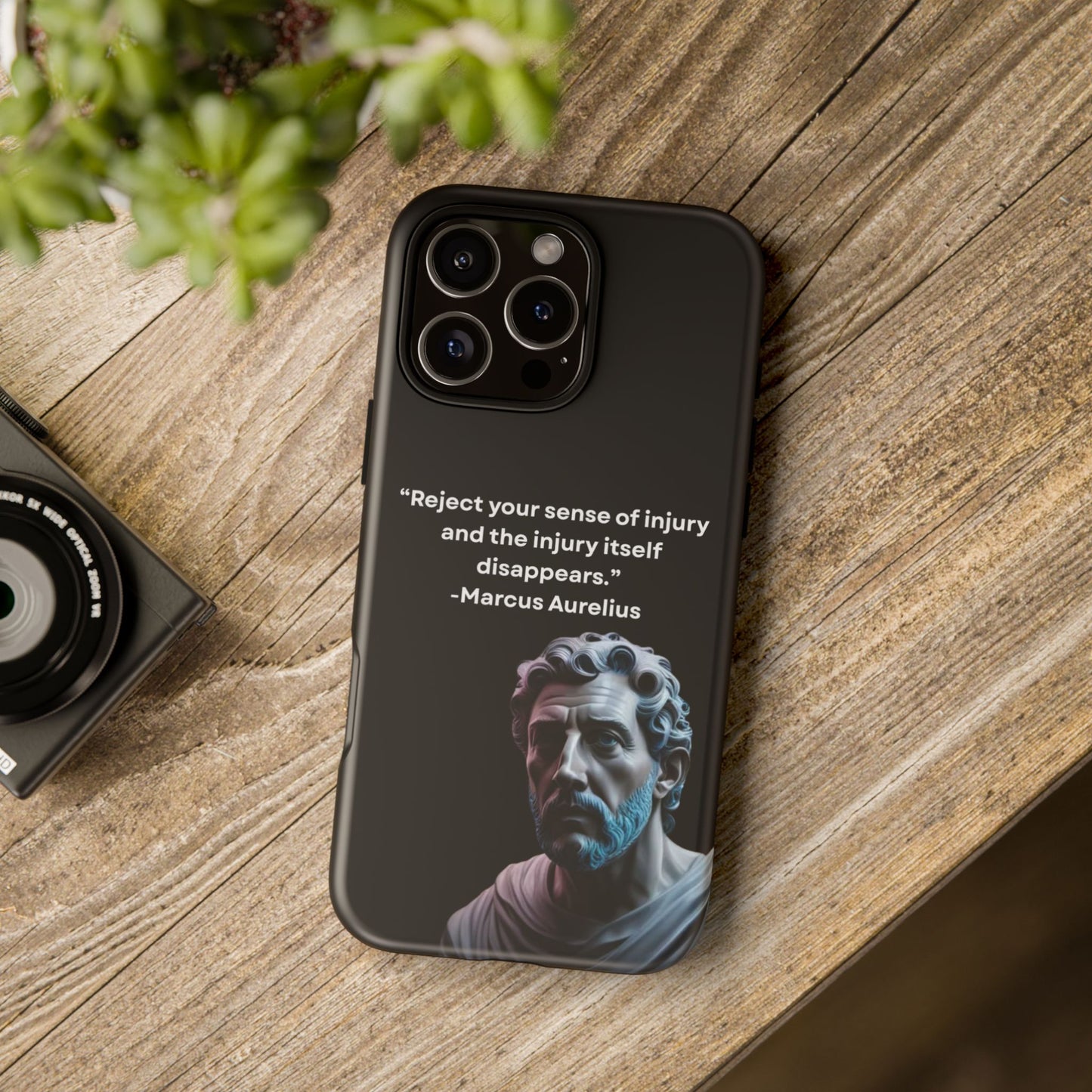 “Strength Within” – Marcus Aurelius Quote Tough Phone Case