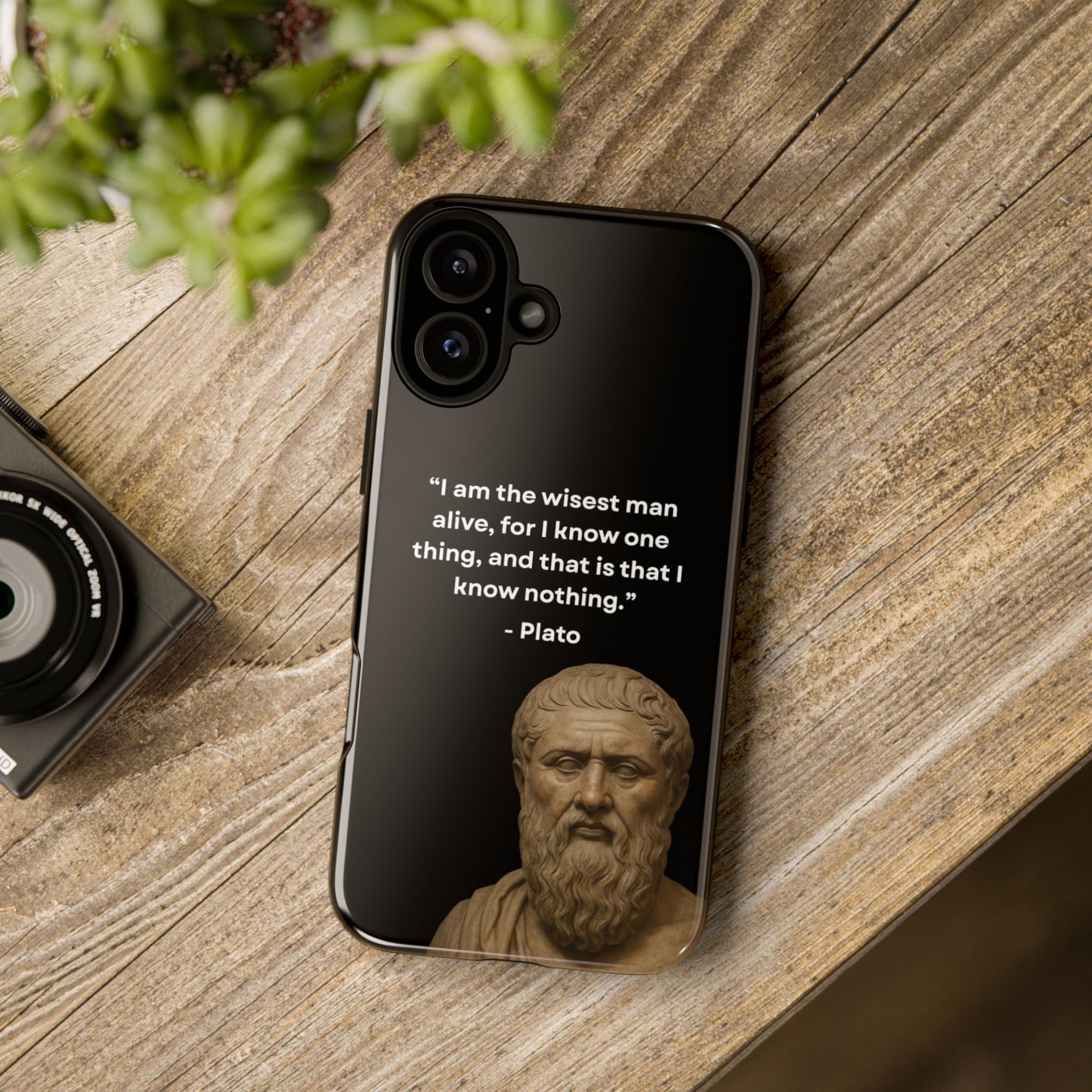 "Know Nothing, Own Wisdom" – Plato Tough Phone Case