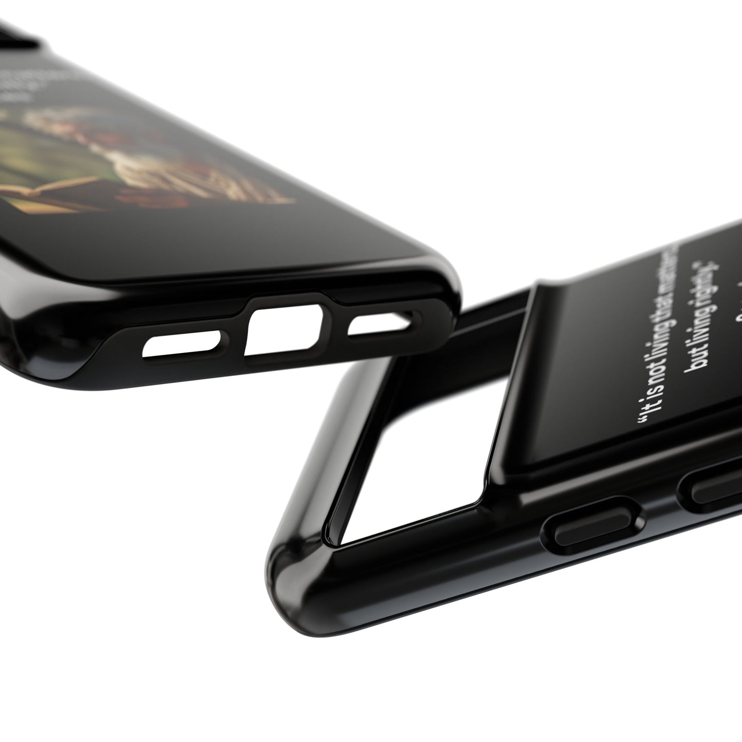 “Living Rightly” – Socrates Quote Tough Phone Case