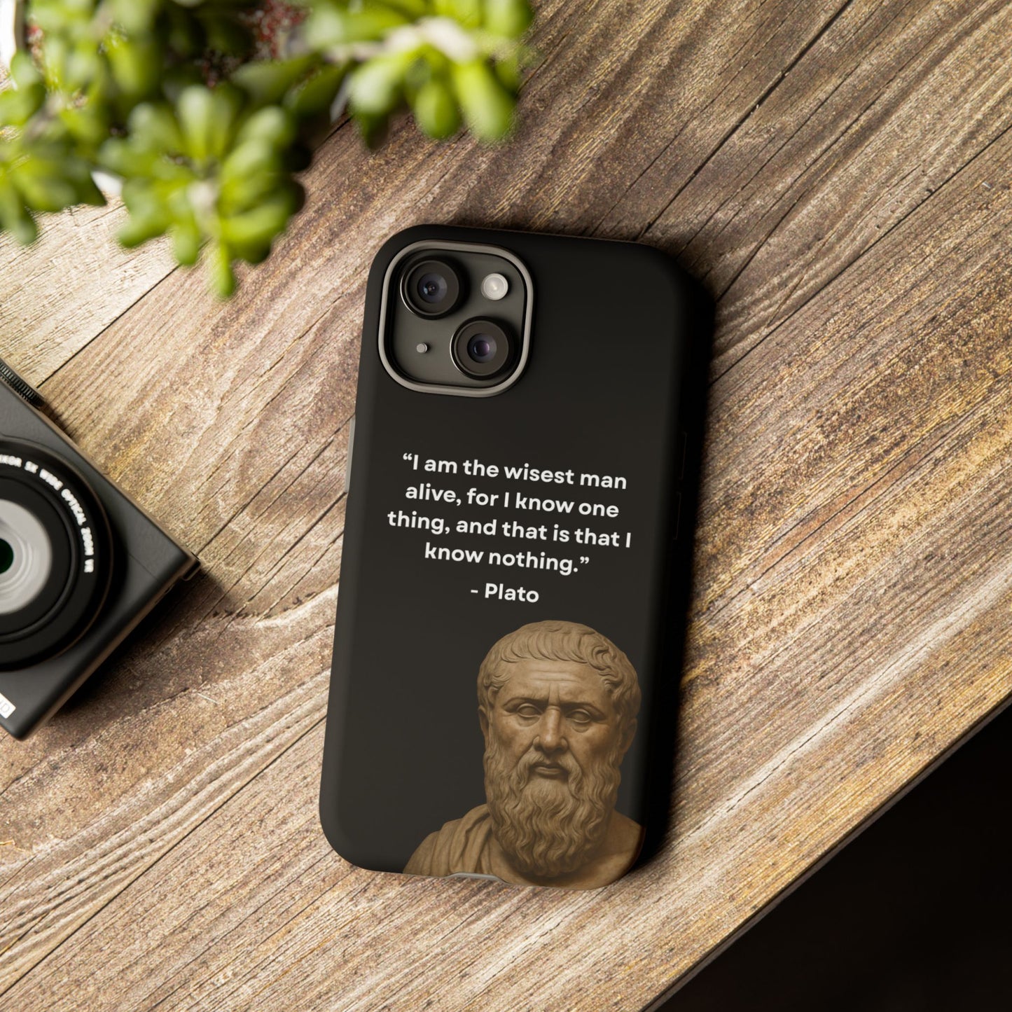 "Know Nothing, Own Wisdom" – Plato Tough Phone Case