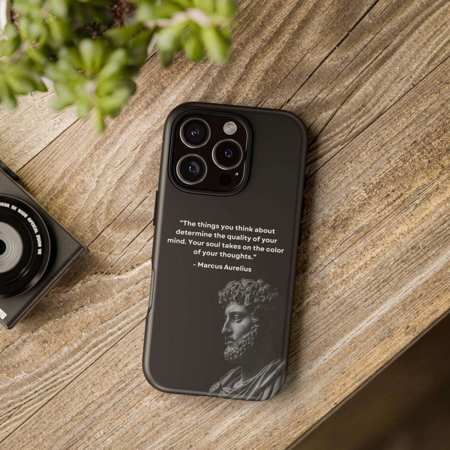“Color of Thought” – Marcus Aurelius Quote Tough Phone Case