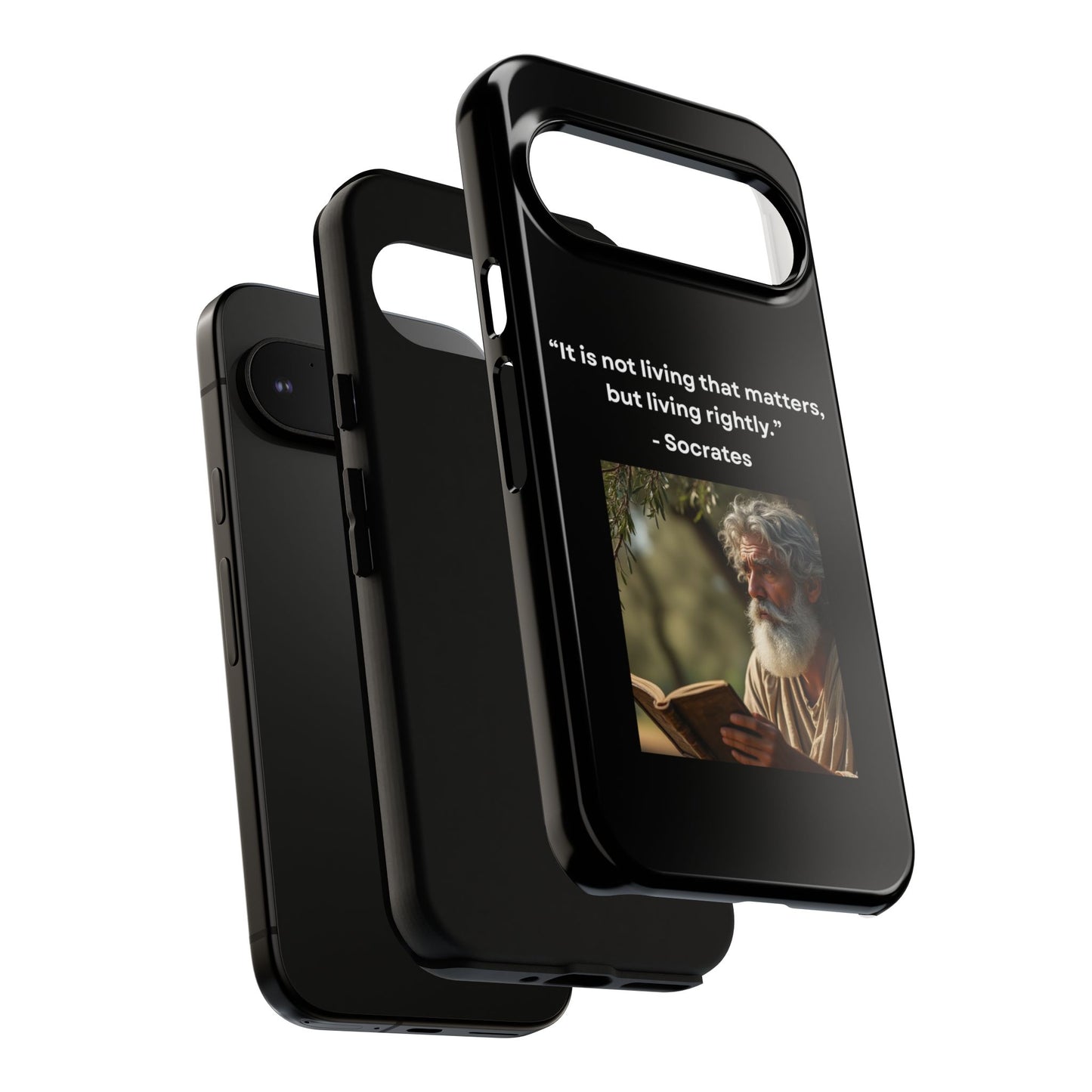 “Living Rightly” – Socrates Quote Tough Phone Case