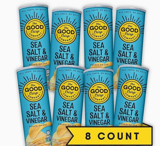 Sea Salt & Vinegar Chips - 5.6 .oz Cans (Case of 8)