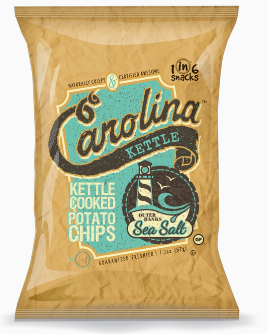 Sea Salt Carolina Kettle Chips 2 oz. (Case of 20)