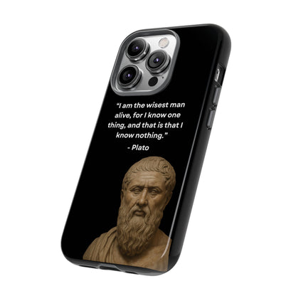 "Know Nothing, Own Wisdom" – Plato Tough Phone Case