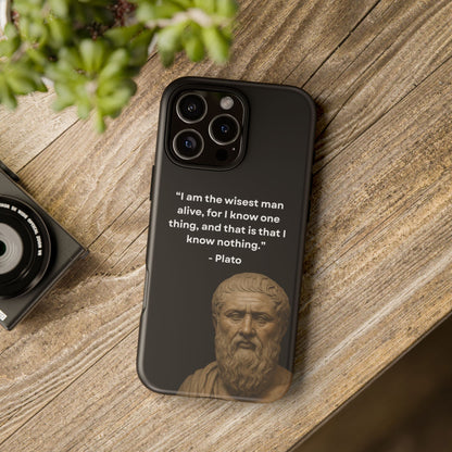 "Know Nothing, Own Wisdom" – Plato Tough Phone Case