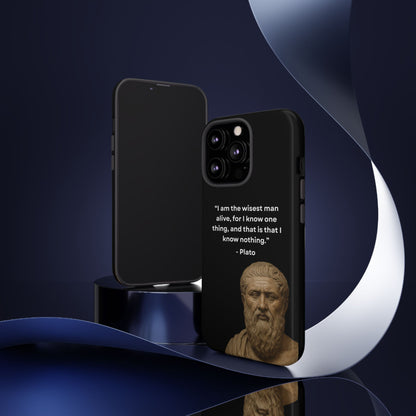 "Know Nothing, Own Wisdom" – Plato Tough Phone Case