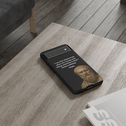 "Know Nothing, Own Wisdom" – Plato Tough Phone Case