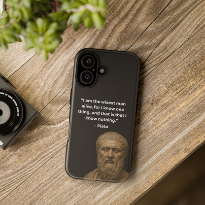 "Know Nothing, Own Wisdom" – Plato Tough Phone Case