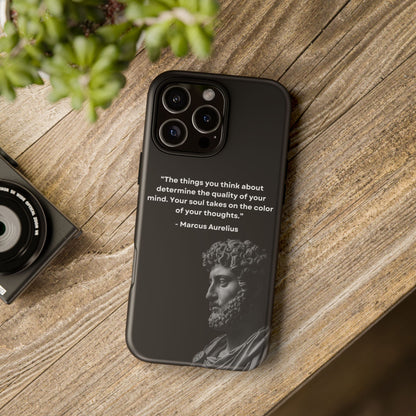 “Color of Thought” – Marcus Aurelius Quote Tough Phone Case