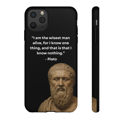 "Know Nothing, Own Wisdom" – Plato Tough Phone Case