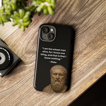 "Know Nothing, Own Wisdom" – Plato Tough Phone Case
