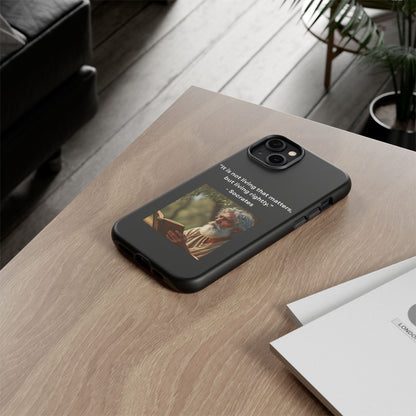 “Living Rightly” – Socrates Quote Tough Phone Case
