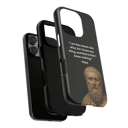 "Know Nothing, Own Wisdom" – Plato Tough Phone Case