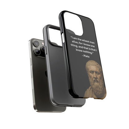 "Know Nothing, Own Wisdom" – Plato Tough Phone Case
