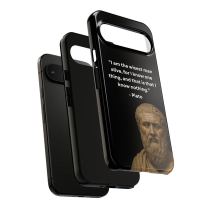 "Know Nothing, Own Wisdom" – Plato Tough Phone Case