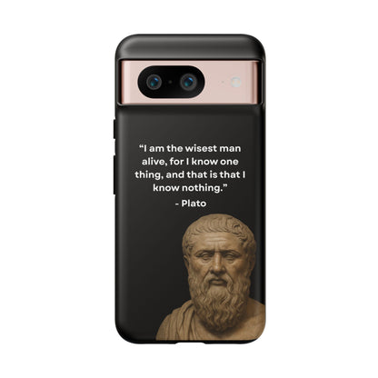 "Know Nothing, Own Wisdom" – Plato Tough Phone Case