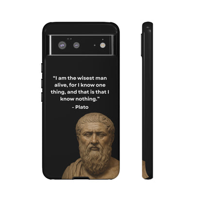 "Know Nothing, Own Wisdom" – Plato Tough Phone Case