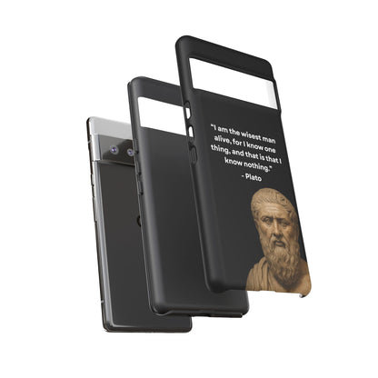 "Know Nothing, Own Wisdom" – Plato Tough Phone Case