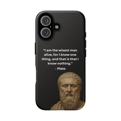 "Know Nothing, Own Wisdom" – Plato Tough Phone Case