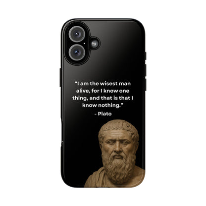 "Know Nothing, Own Wisdom" – Plato Tough Phone Case